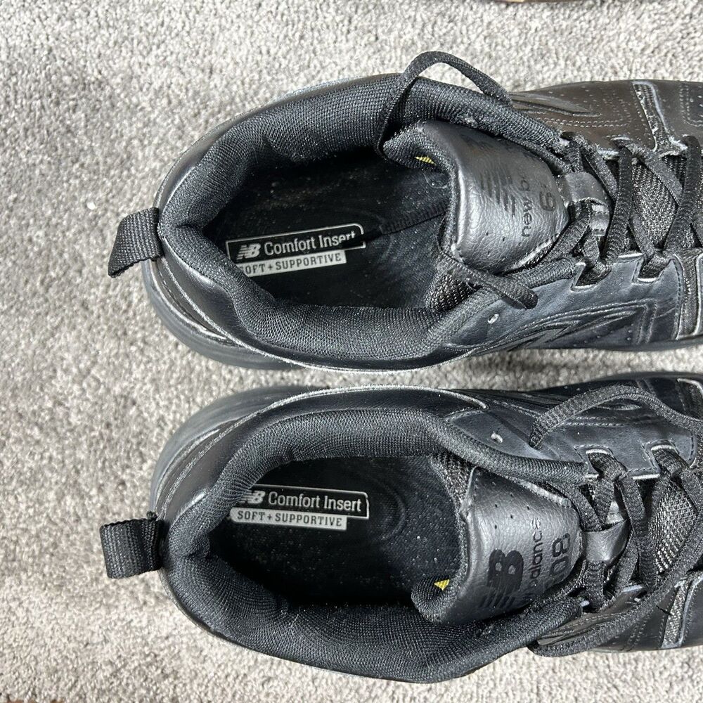 New Balance 608 V5 MX608AB5 Mens Size 12.5 4E Black Leather Walking Shoes Used - Picture 10 of 13